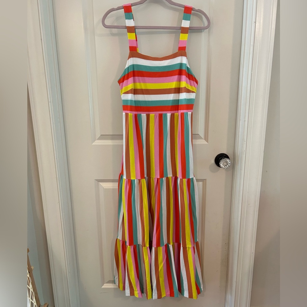 J CREW striped maxi dress, size S